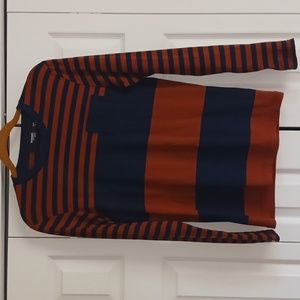 Murano Liquid Luxury Slim-Fit Long-Sleeve Shirt. SIZE S Brown/Blue